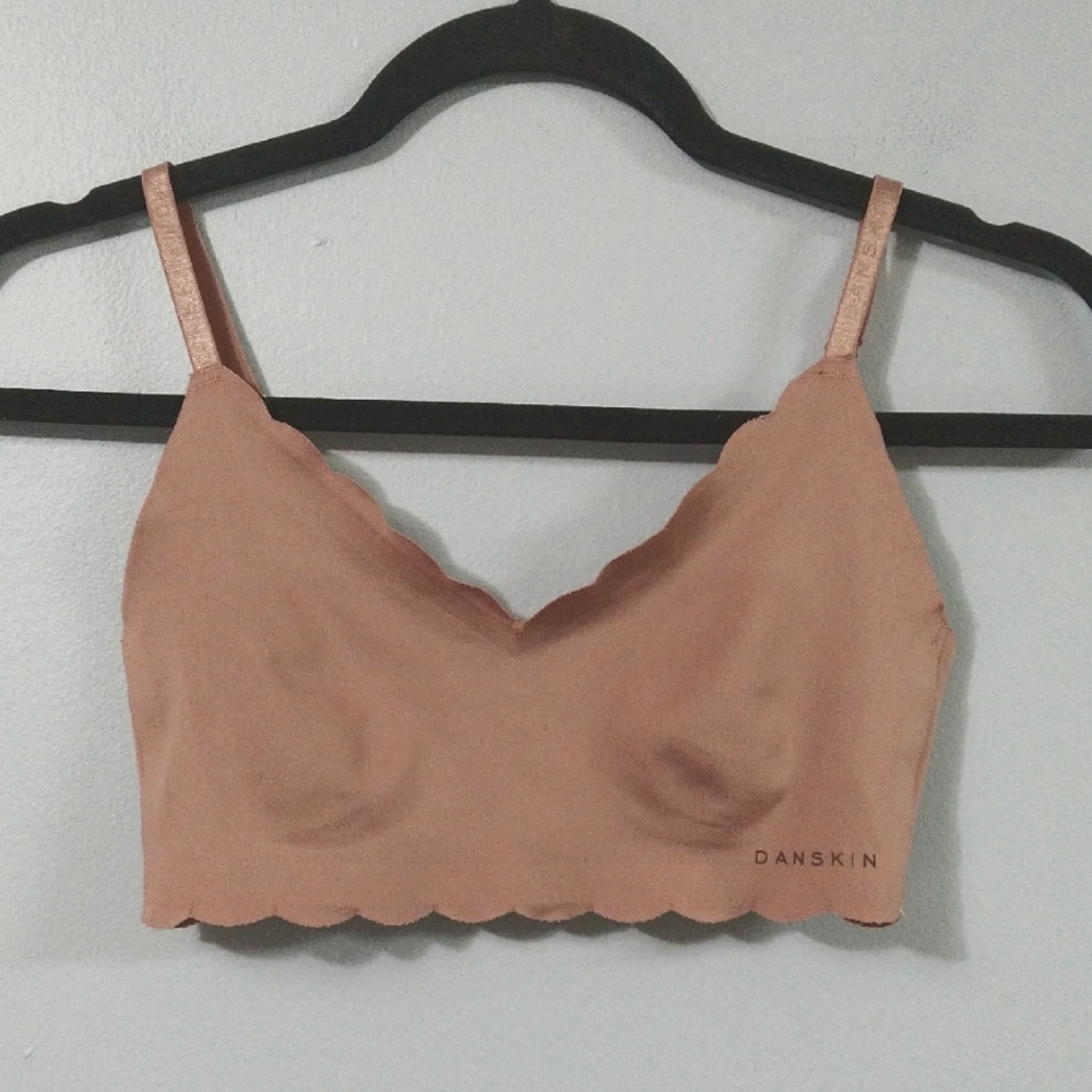 Danskin Mauve Seamless Bralette with Adjustable Straps Size S